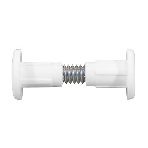 TIMCO Plastic Cabinet Connector Bolts White - 28mm (4pcs)