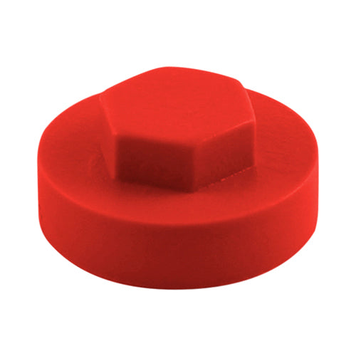 TIMCO Hex Head Cover Caps Poppy Red - 29mm (1000pcs)