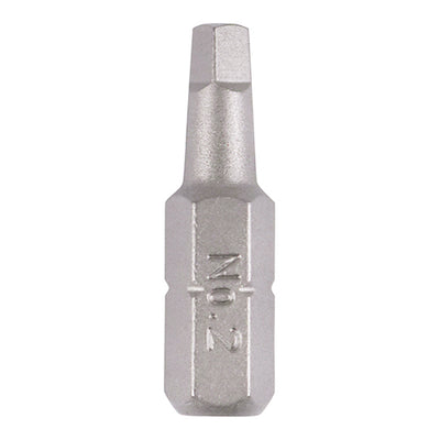 TIMCO Square Driver Bit S2 Grey - No.2 x 25 (10pcs)