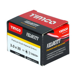 TIMCO Velocity Premium Multi-Use Countersunk Gold Woodscrews - 3.0 x 20 (200pcs)