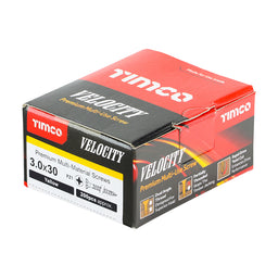 TIMCO Velocity Premium Multi-Use Countersunk Gold Woodscrews - 3.0 x 30 (200pcs)