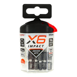 TIMCO X6 Impact TX Drive Driver Bit - TX30 x 25 (10pcs)
