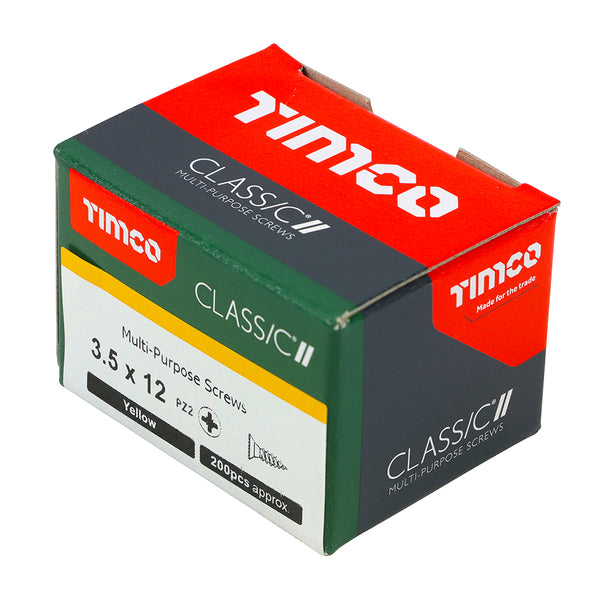 TIMCO Classic Multi-Purpose Countersunk Gold Woodscrews - 3.5 x 12 (200pcs)