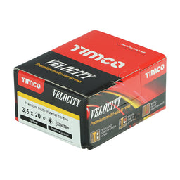 TIMCO Velocity Premium Multi-Use Countersunk Gold Woodscrews - 3.5 x 20 (200pcs)