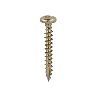 TIMCO Classic Multi-Purpose Pan Head Gold Woodscrews - 3.5 x 25 (200pcs)