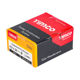 TIMCO Solo Countersunk Gold Woodscrews - 4.0 x 20 (200pcs)