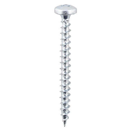 TIMCO Solo Pan Head Silver Woodscrews - 4.0 x 20 (200pcs)