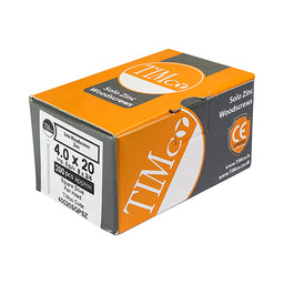 TIMCO Solo Pan Head Silver Woodscrews - 4.0 x 25 (200pcs)