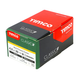 TIMCO Classic Multi-Purpose Countersunk Gold Woodscrews - 4.0 x 30 (200pcs)