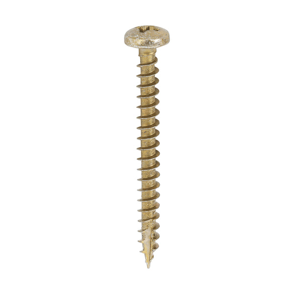 TIMCO Classic Multi-Purpose Pan Head Gold Woodscrews - 4.0 x 40 (200pcs)