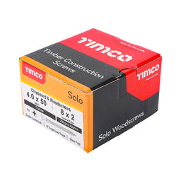 TIMCO Solo Countersunk Gold Woodscrews - 4.0 x 50 (200pcs)