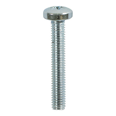 TIMCO Machine Pan Head Silver Screws - M4 x 10 (100pcs)