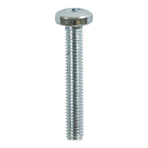 TIMCO Machine Pan Head Silver Screws - M4 x 12 (100pcs)