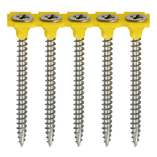 TIMCO Collated Classic Multi-Purpose Countersunk A2 Stainless Steel Woodcrews - 4.0 x 40 (1000pcs)