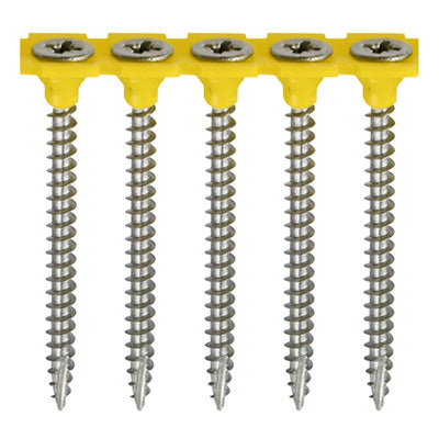 TIMCO Collated Classic Multi-Purpose Countersunk A2 Stainless Steel Woodcrews - 4.0 x 50 (1000pcs)