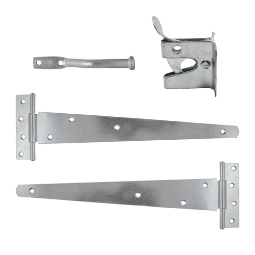 TIMCO Pedestrian Gate Kit Medium Tee Hinges & Automatic Latch Hot Dipped Galvanised - 14