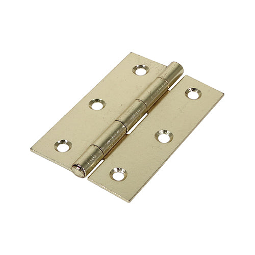 TIMCO Butt Hinges Fixed Pin (1838) Steel Electro Brass - 90 x 60 (2pcs)