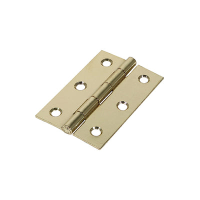 TIMCO Butt Hinges Fixed Pin (1838) Steel Electro Brass - 75 x 50 (2pcs)