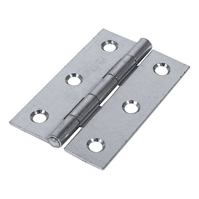 TIMCO Butt Hinges Fixed Pin (1838) Steel Silver - 75 x 50 (2pcs)