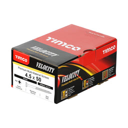 TIMCO Velocity Premium Multi-Use Countersunk Gold Woodscrews - 4.5 x 50 (200pcs)