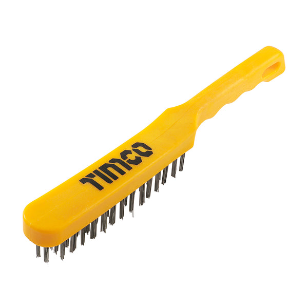 TIMCO Plastic Handle Wire Brush - 4 Rows