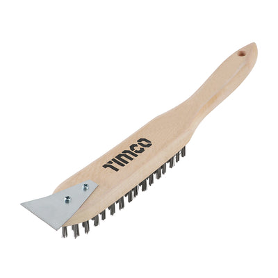 TIMCO Wire Brush & Scraper Steel - 4 Rows