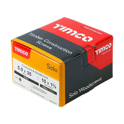 TIMCO Solo Countersunk Gold Woodscrews - 5.0 x 35 (200pcs)