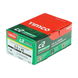 TIMCO C2 Strong-Fix Multi-Purpose Premium Countersunk Gold Woodscrews - 5.0 x 45 (200pcs)