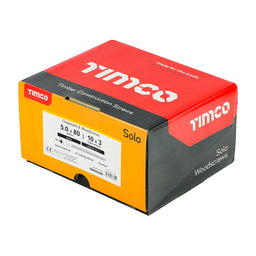 TIMCO Solo Countersunk Gold Woodscrews - 5.0 x 80 (1000pcs)