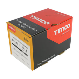 TIMCO Solo Countersunk Silver Woodscrews - 5.0 x 80 (200pcs)