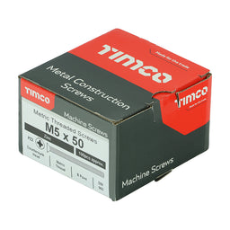 TIMCO Machine Countersunk Silver Screws - M5 x 50 (100pcs)