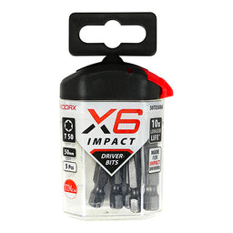TIMCO X6 Impact TX Drive Driver Bit - TX50 x 50 (5pcs)