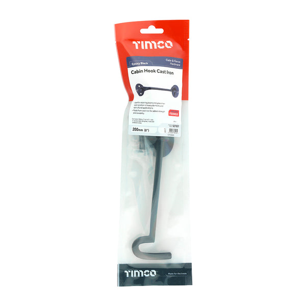 TIMCO Cabin Hooks Black - 8