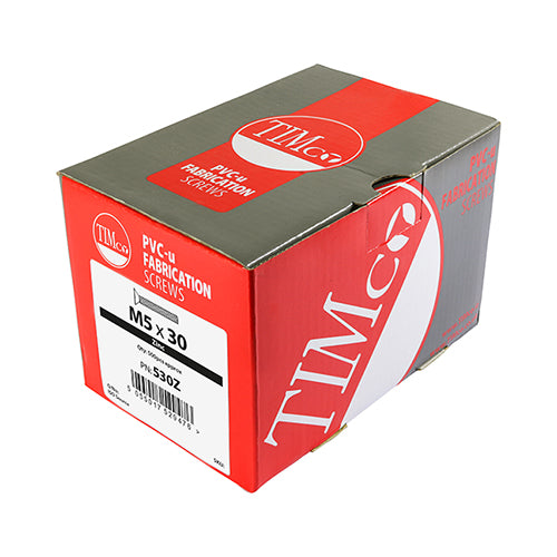 TIMCO Machine Screws Countersunk PH Metric Thread B Point Zinc - M5 x 30 (500pcs)