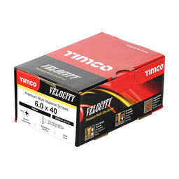 TIMCO Velocity Premium Multi-Use Countersunk Gold Woodscrews - 6.0 x 40 (200pcs)