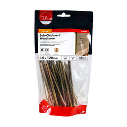 TIMCO Solo Countersunk Gold Woodscrews - 6.0 x 120 (50pcs)