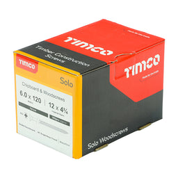 TIMCO Solo Countersunk Gold Woodscrews - 6.0 x 120 (100pcs)