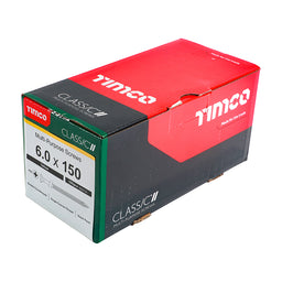 TIMCO Classic Multi-Purpose Countersunk Gold Woodscrews - 6.0 x 150 (100pcs)