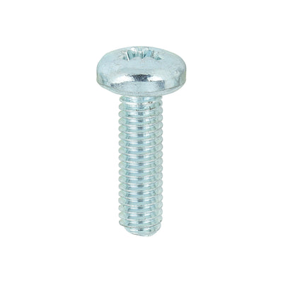 TIMCO Machine Pan Head Silver Screws - M6 x 20 (100pcs)