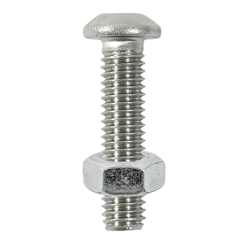 TIMCO Button Socket Screws ISO7380 A2 Stainless Steel - M6 x 12 (8pcs)