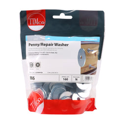 TIMCO Penny / Repair Washers DIN9054 Silver - M6 x 25 (160pcs)