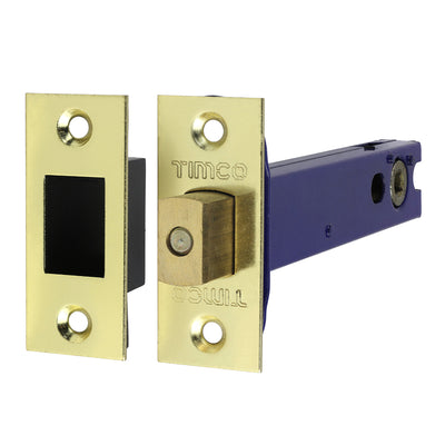 TIMCO Architectural Tubular Deadbolt Electro Brass & Satin Nickel - 128mm