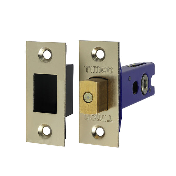 TIMCO Architectural Tubular Deadbolt Electro Brass & Satin Nickel - 78mm