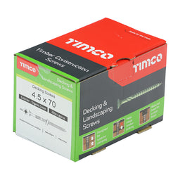 TIMCO Decking Screws Countersunk Exterior Green - 4.5 x 70 (200pcs)