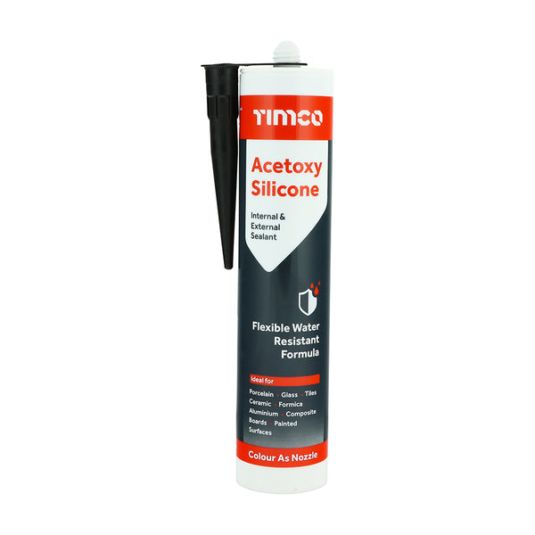 TIMCO Acetoxy Silicone Sealant Black - 300ml