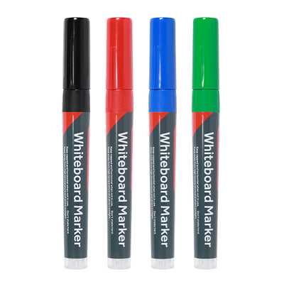 TIMCO Whiteboard Markers Fine Tip Mixed Colours - Fine Tip Four Pack (4pcs)