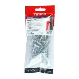 TIMCO Rivets Flange Head Aluminium - 4.8 x 16 (37pcs)