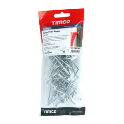 TIMCO Rivets Flange Head Aluminium - 4.8 x 12 (40pcs)