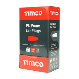 TIMCO Disposable PU Ear Plugs 200 Pairs - One Size (200pcs)