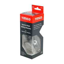 TIMCO Sport Style Adjustable Safety Glasses Clear - One Size